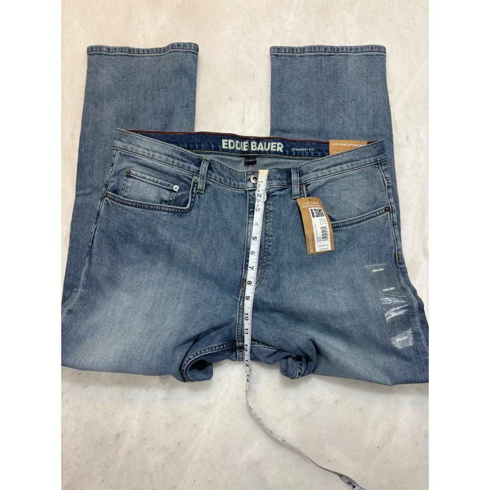 Eddie Bauer Men's Straight Fit Blue Denim Jeans 38x30